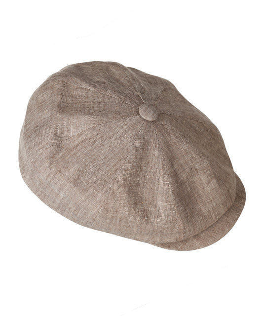 Ballon Cap 100% Linnen | Bruin