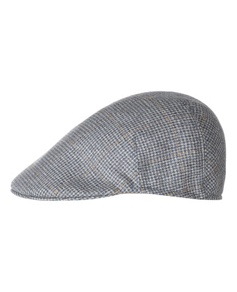 Heren en dames echt leren pet blauw print - Leather City Heren en dames echt leren pet blauw print - Leather City