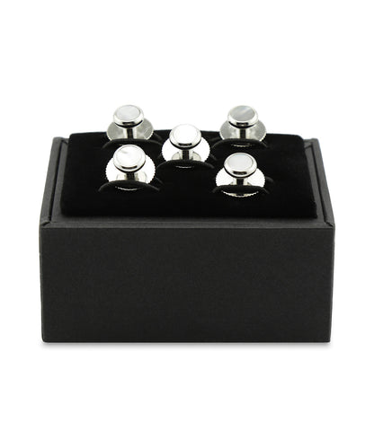 Dress Studs per set 5 stuks | Zilver Wit