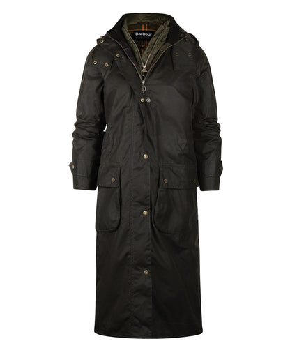 Barbour Long Cannich Wax Jacket Women's | Green