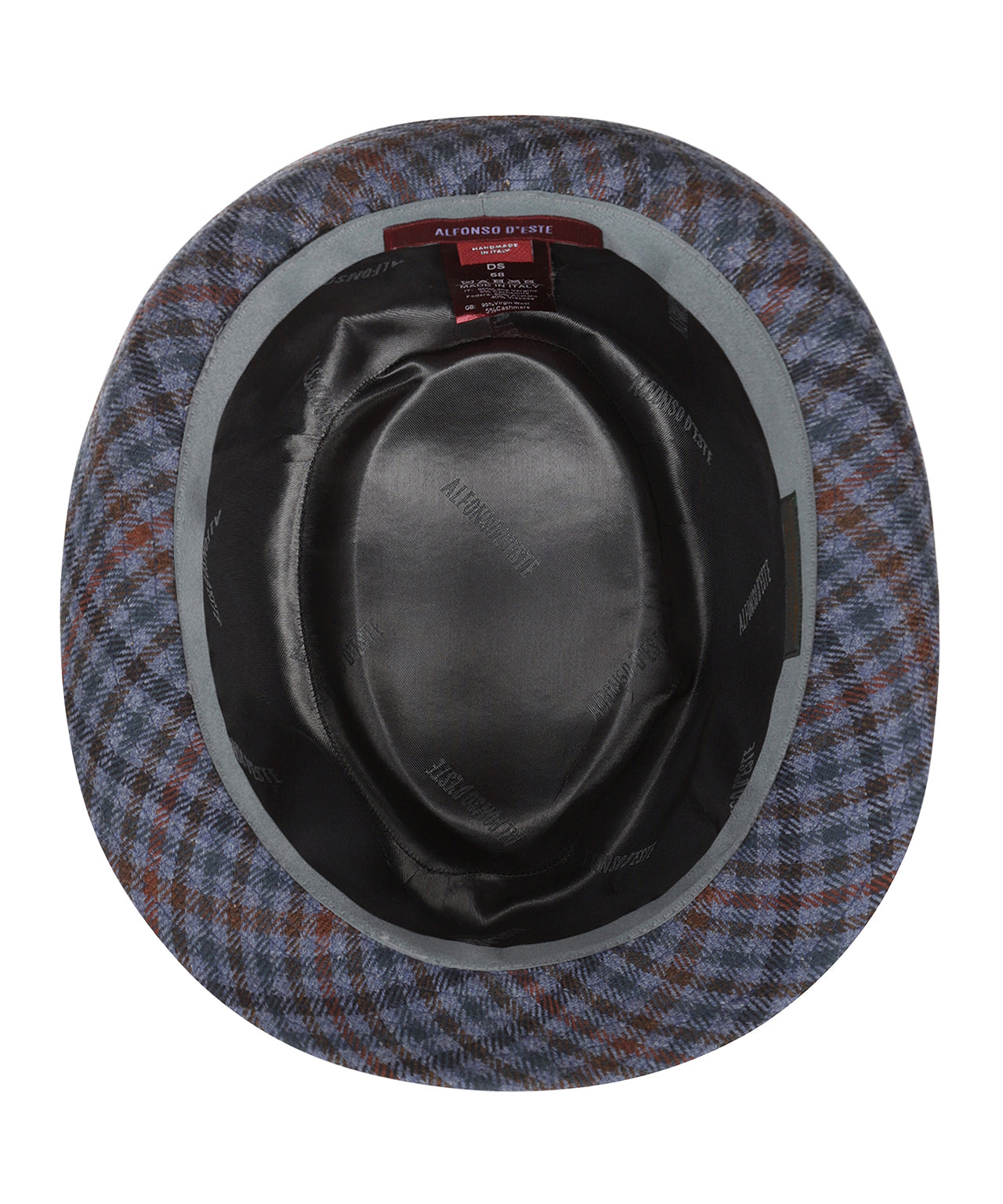 Trilby Hat Check Pattern | Blue
