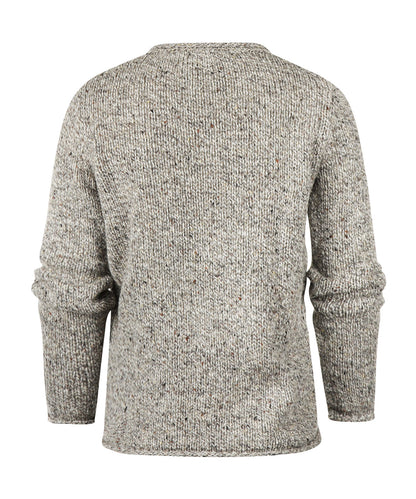Damen-Pullover mit Rundhalsausschnitt im Fischerstil | Braun
