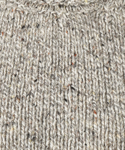 Damen-Pullover mit Rundhalsausschnitt im Fischerstil | Braun