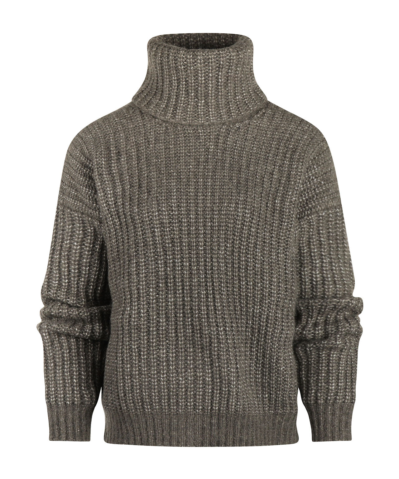 Dames Kol Pullover | Dark Khaki