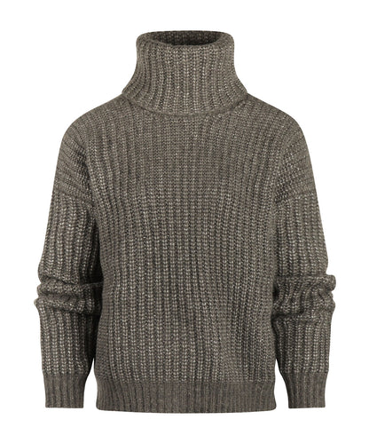 Dames Kol Pullover | Dark Khaki