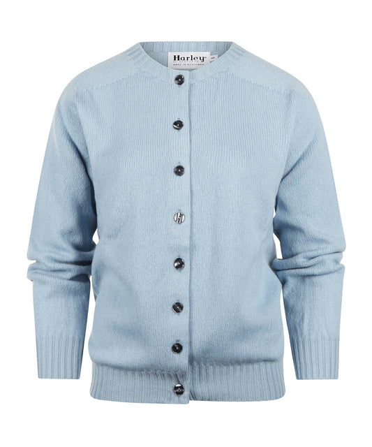 Harley of Scotland Women's Button Cardigan | Blue