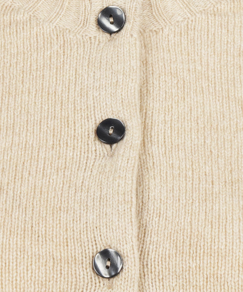 Harley of Scotland Dames Knoop Vest | Beige