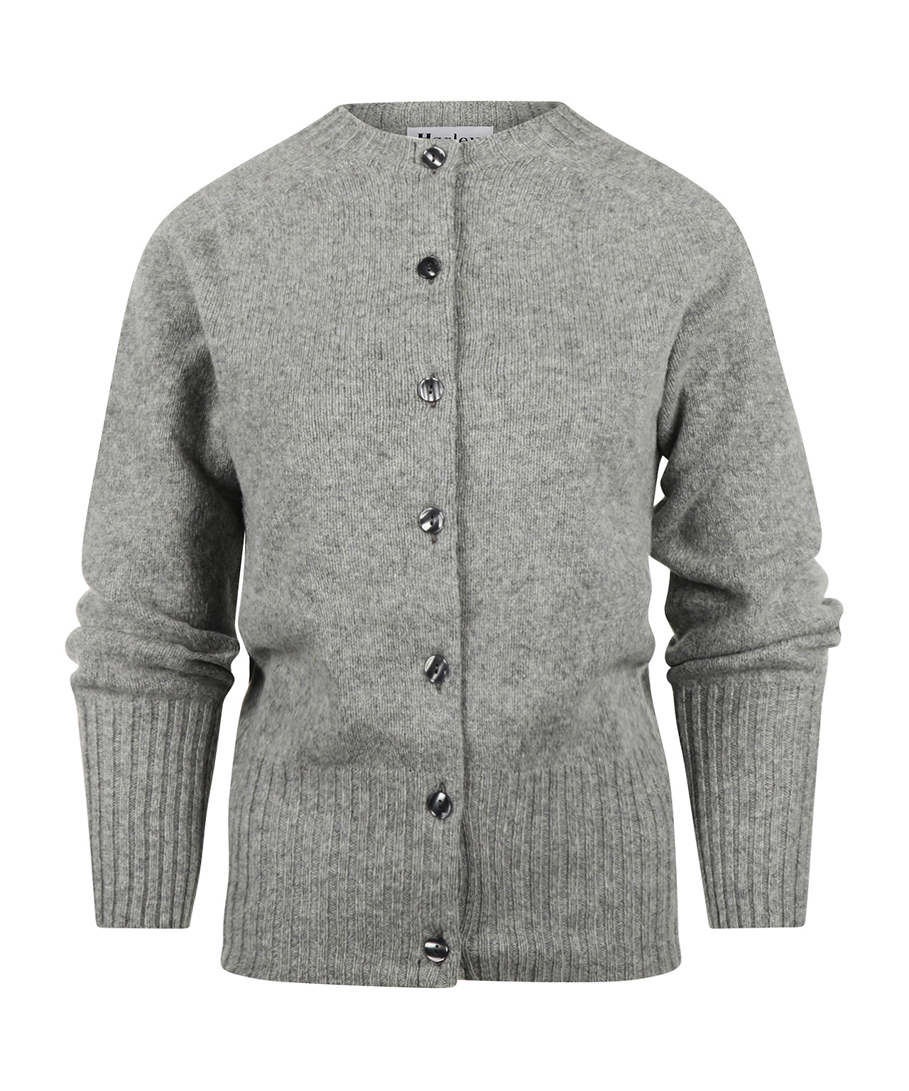 Harley of Scotland Women's Chunky Knit Button Cardigan | Gray