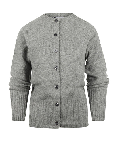 Harley of Scotland Women's Chunky Knit Button Cardigan | Gray
