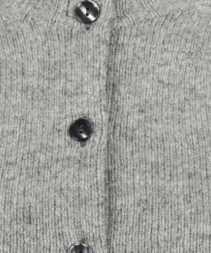Harley of Scotland Women's Chunky Knit Button Cardigan | Gray