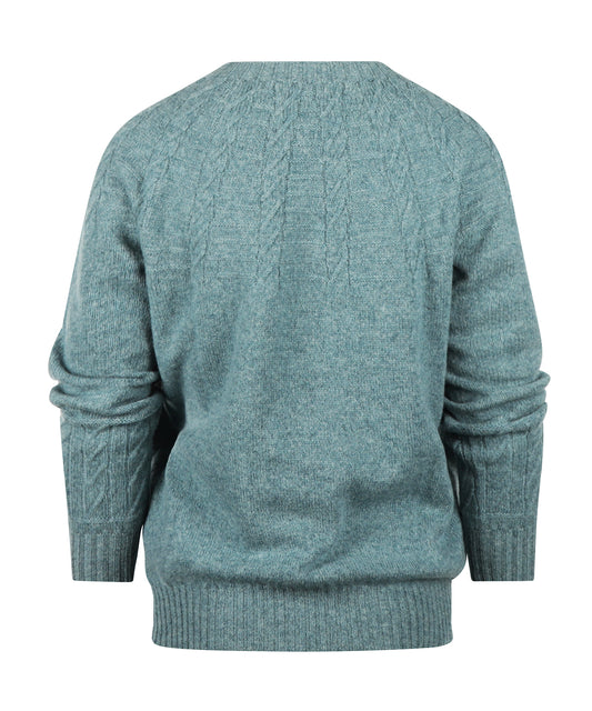 Harley of Scotland Damen-Pullover mit Rundhalsausschnitt | Grün