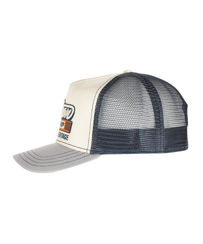 Trucker Cap Speed Shop | Grau Beige Blau