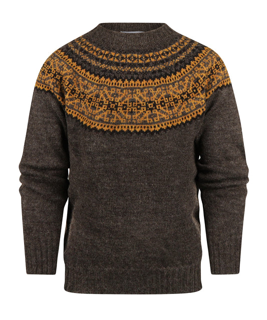 Harley Ronde Hals Fairisle Pullover | Grey