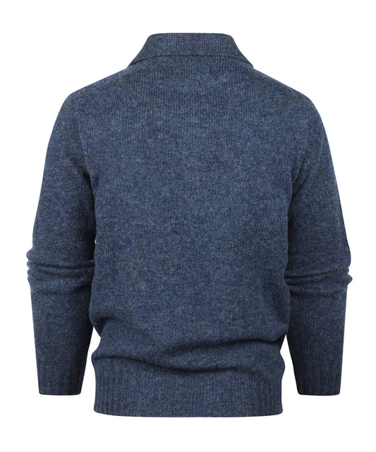 Harley of Scotland Polo-Pullover | Denimblau