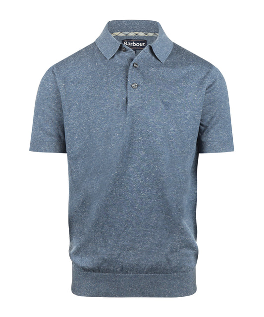 Muston linnen Blend Polo | Denim