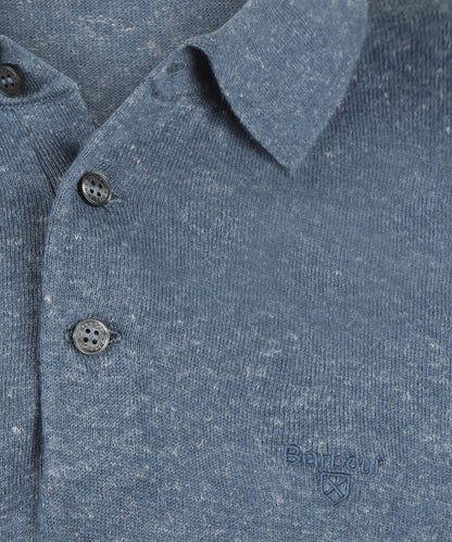 Barbour Muston Leinenmischpolo | Denimblau