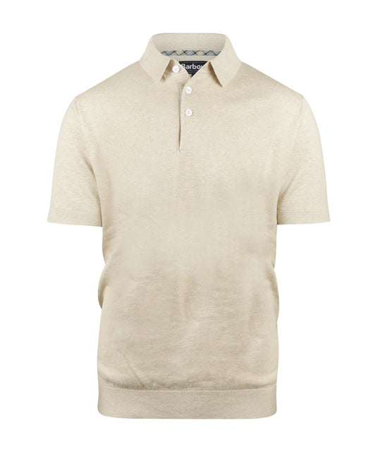 Barbour Muston Poloshirt aus Leinenmischung | Beige