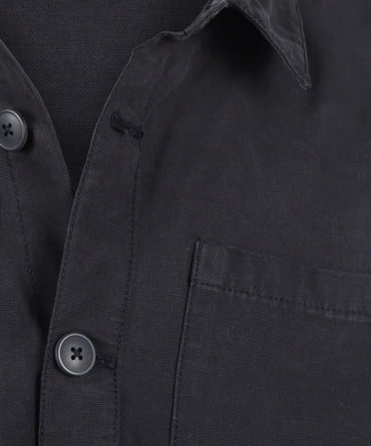 Regular Washed Overshirt | Navy