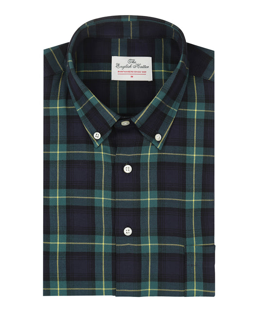 Gordon Check Shirt 90 Years | Groen Navy Tartan