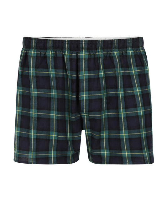 Boxershort katoen 90 Years | Groen Navy Tartan