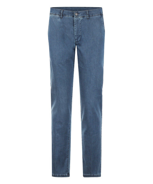 Jeans Pantalon Flatfront | Denim Blauw
