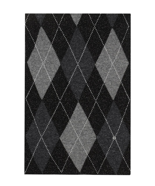 Brit Chic Dames Sjaal | Black/Grey diamond check