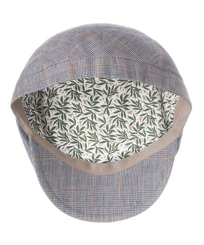 Cap Klassiek Linnen | Blauw Grijs Ruit