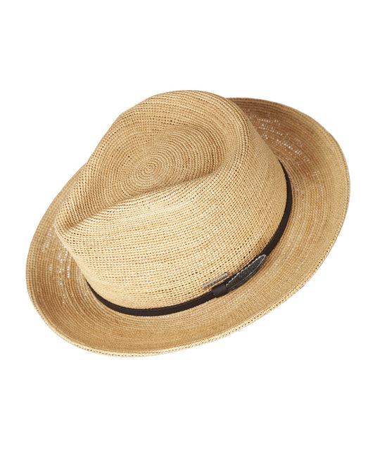 Fedora Raffia Chrochet | Beige