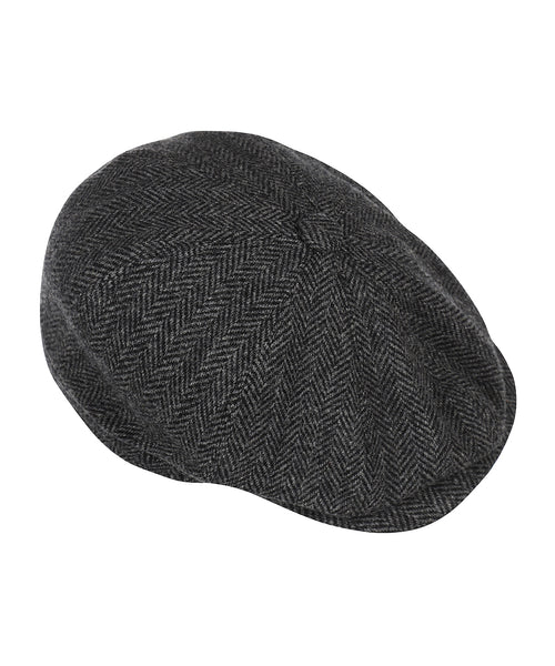 Christy Newsboy Tweed Cap | Antraciet Grijs
