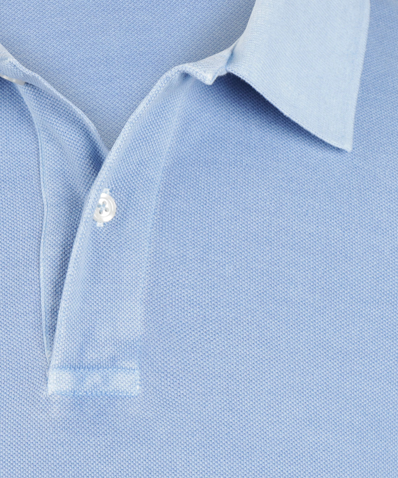 Polo Korte Mouw Garment Dyed | Lichtblauw