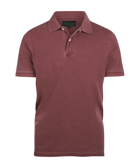 Polo Korte Mouw Garment Dyed | Bordeaux