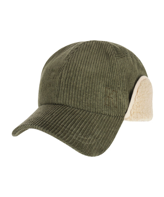 Corduroy Trapper Cap | Olive