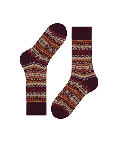 Sokken Fair Isle | Claret