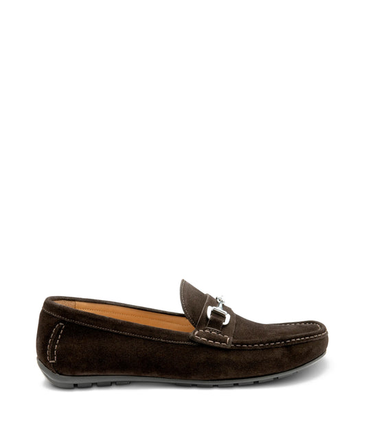 Hawthorn Suede Driver Shoe | Dark Brown Suede