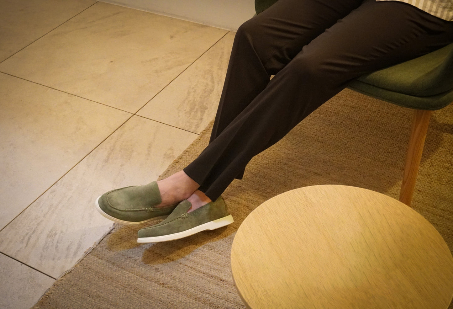 Tuscany Apron Loafer Suede | Pistachio