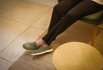 Tuscany Apron Loafer Suede | Pistachio