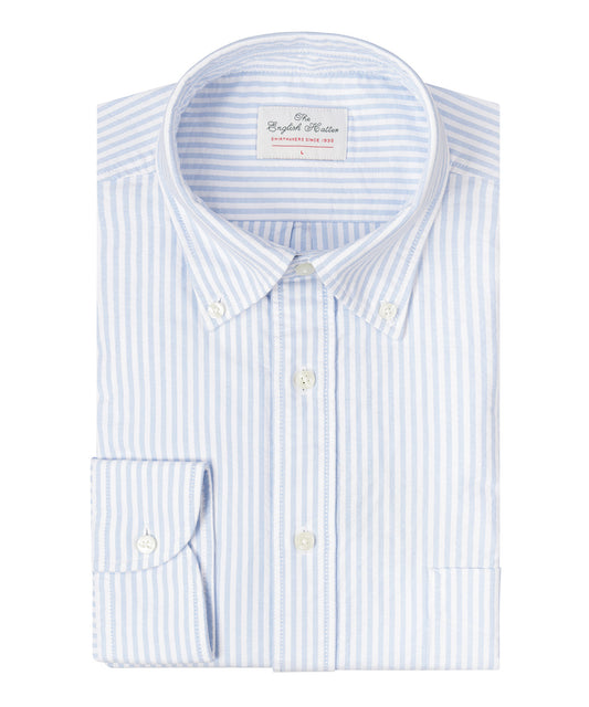 Oxford Hemd Button Down | Hellblau Weiß Gestreift