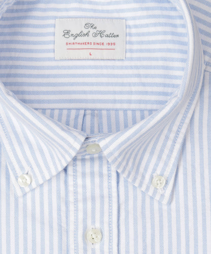 Oxford Shirt Button Down | Lichtblauw Wit Gestreept