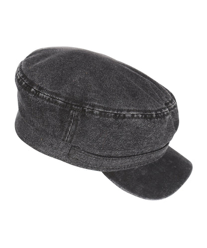 Fishermans Cap Riders Black Denim | Denim Zwart