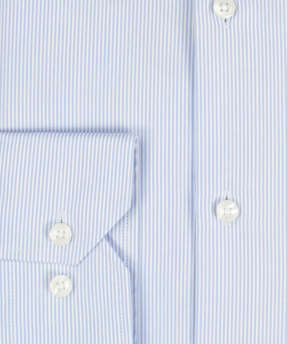 Non Iron Shirt Semi Widespread | Lichtblauw Streep