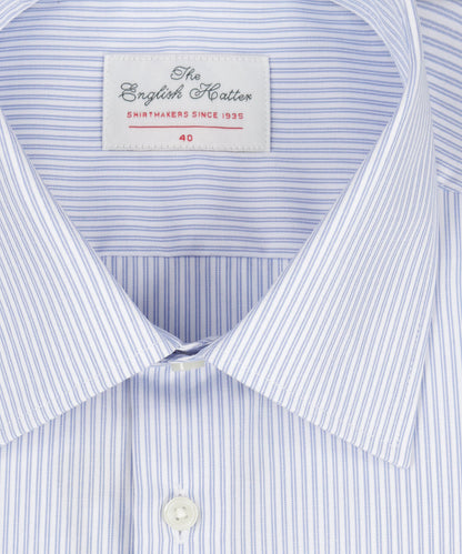 Non Iron Shirt Semi Widespread | Blauw Streep