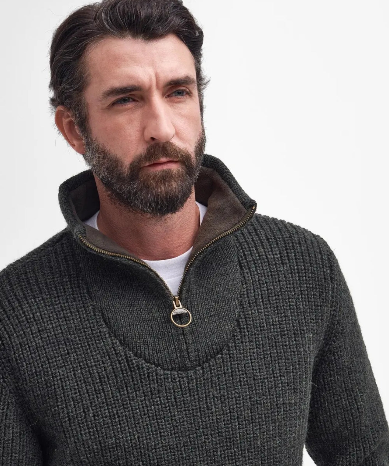 Barbour New Tyne Half Zip Jumper | Green