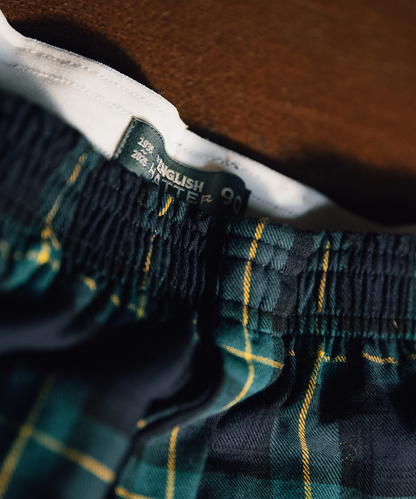 Boxershort katoen 90 Years | Groen Navy Tartan