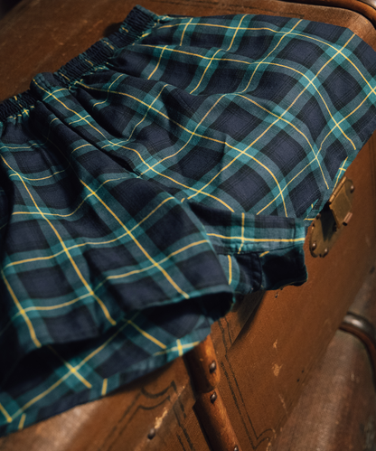 Boxershort katoen 90 Years | Groen Navy Tartan