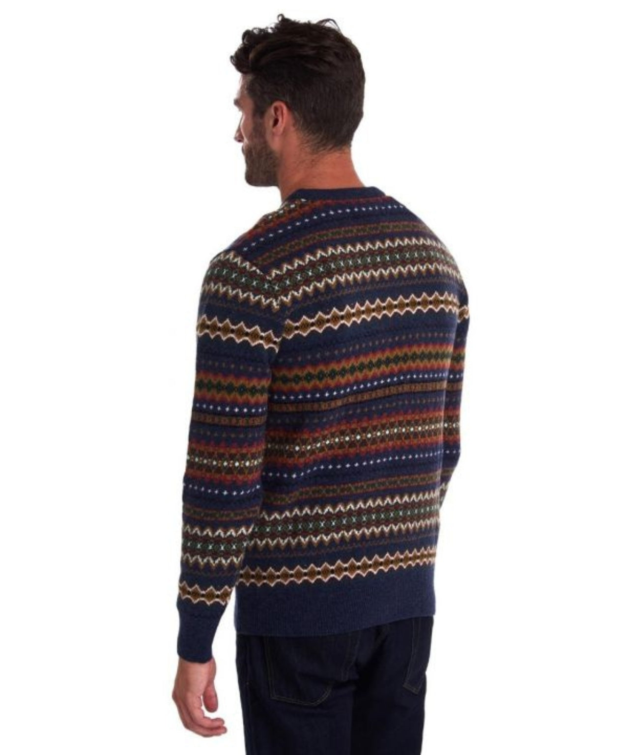 Pull Fairisle Ronde Hals | Navy Stripe