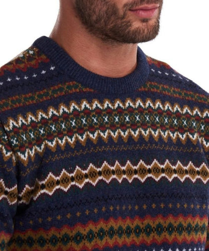 Pull Fairisle Ronde Hals | Navy Stripe