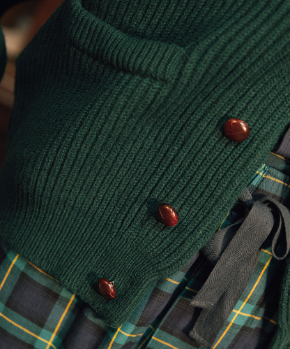 Vest Sjaalkraag 90 Years | Tartan Green