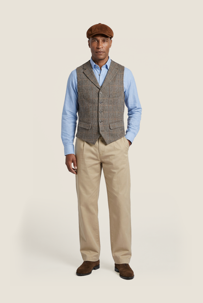 Harris Tweed Gilet | Green