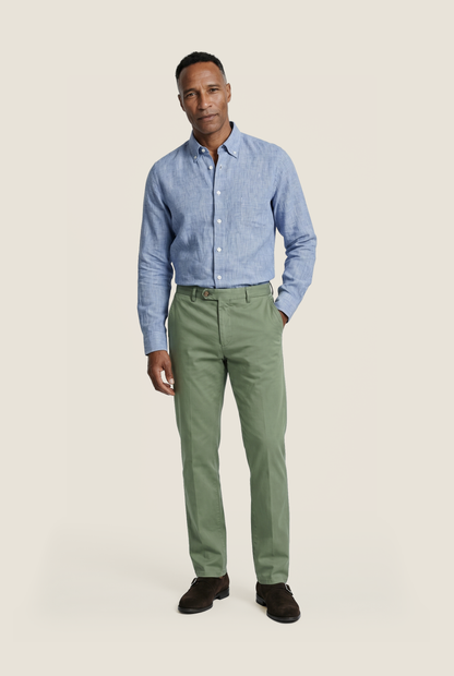 Shirt linen long sleeves | Blue