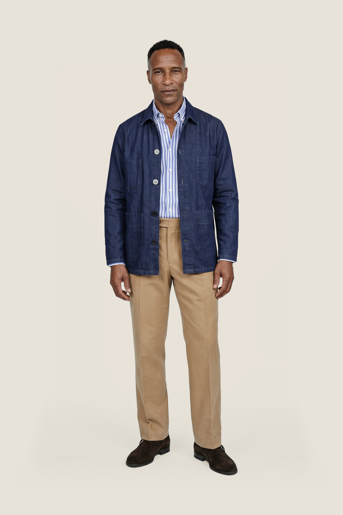 Saint James Sirocco Overshirt | Denim Blue